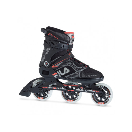 Front Facing Black/Red FILA Legacy Pro 100 Inline Skates from Rollerskatenation