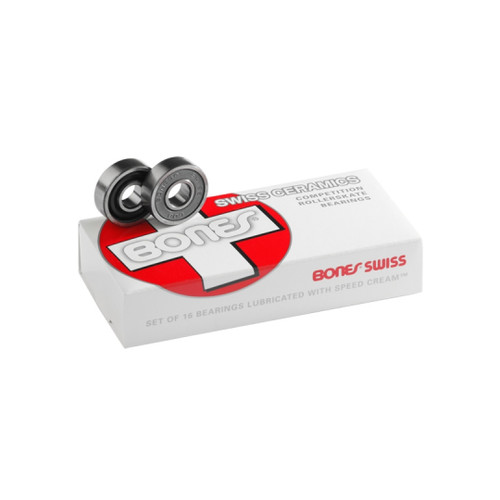 Front Facing Bones Swiss Ceramic Bearings from Roller Skate Nation