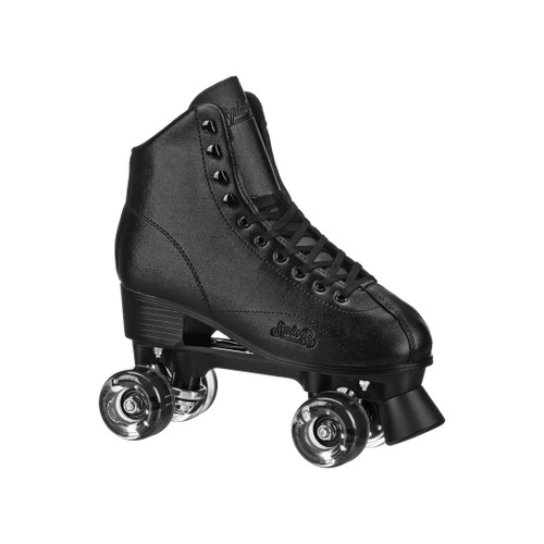 Front Facing Black Roller Derby SpinR Roller Skates  from Roller Skate Nation