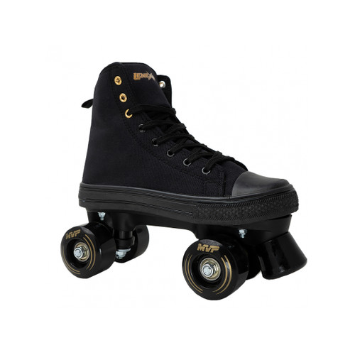 Front Facing Black Lenexa MVP 2.0 Roller Skate from Roller Skate Nation