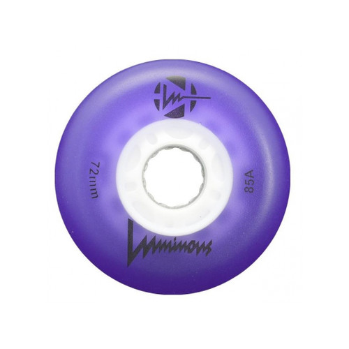 Purple Luminous Light-Up Inline wheels 72 mm from Rollerskatenation