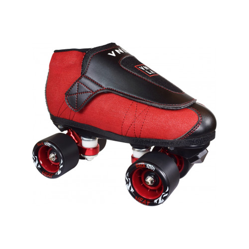 Front Facing VNLA JR Code Red Roller Skates from Roller Skate Nation