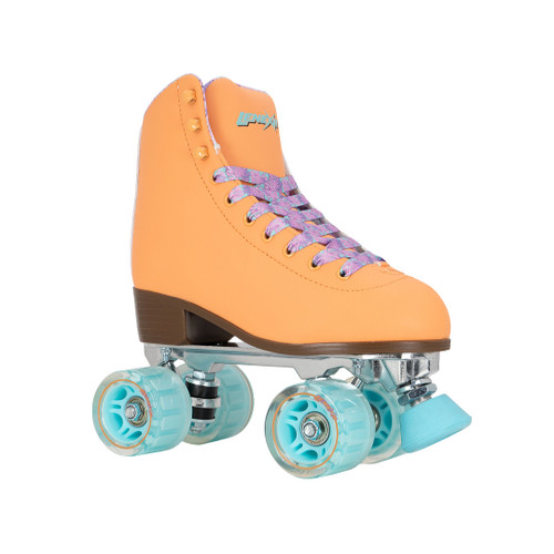 Front Facing Papaya Orange Lenexa Savanna Roller Skates from Roller Skate Nation