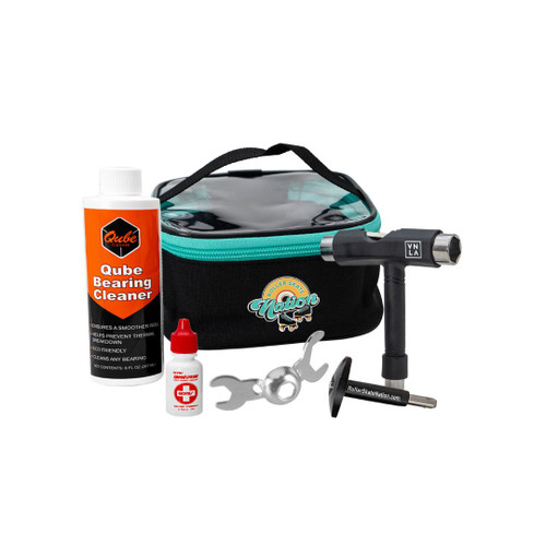 Roller Skate Maintenance Kit. Tools, cleaner and lubricant for maintaining roller skates and roller blades