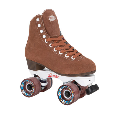 Mocha Brown VNLA A La Mode Roller Skates with Sure-Grip Avanti Magnesium Plate and Backspin Jelly Roll Wheels 1