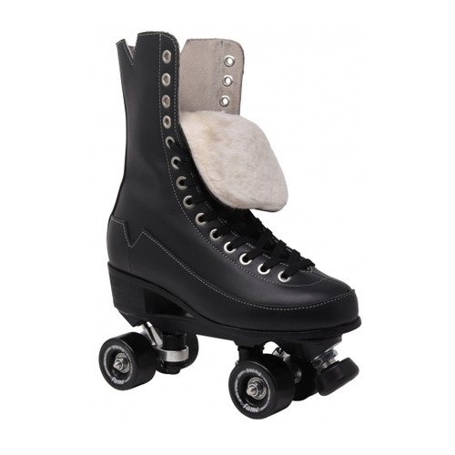 Front Facing VNLA Godfather Roller Skates with black wheels from Roller Skate Nation