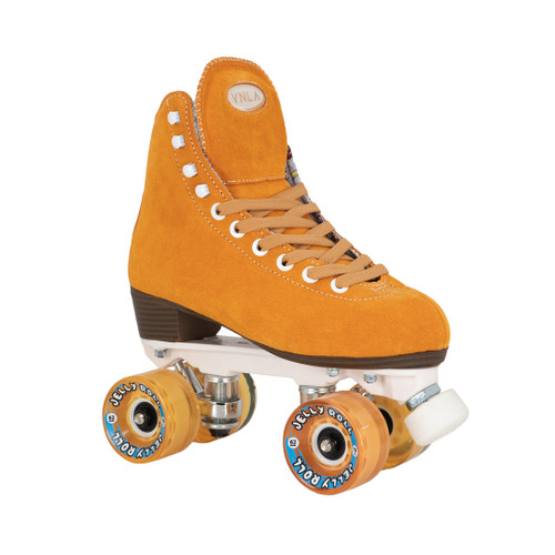 VNLA A La Mode Suede Roller Skates 澳洲幸运5开奖官网开奖  with Jelly Roll Wheels in Creamsicle Orange from Roller Skate Nation 1