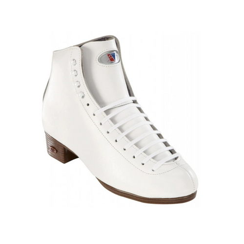 Front Facing White Riedell 120 Boots from Roller Skate Nation