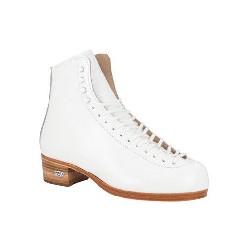 Front Facing White Riedell 297-Professional Boots from Roller Skate Nation