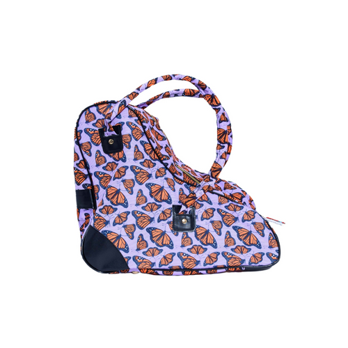 Purple Butterfly Lenexa Nylon Roller Skate and Rollerblade Bag from Roller Skate Nation 1