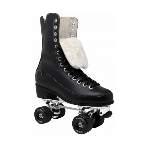 Front Facing VNLA Godfather Roller Skates with black wheels from Roller Skate Nation