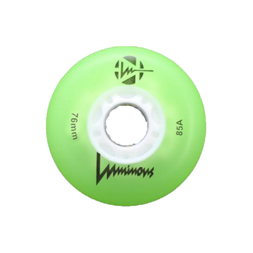 Green Luminous Light-Up Inline wheels 76 mm from Rollerskatenation