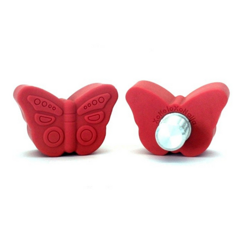 Soda Pop Red Mari-toe-sas Butterfly Toe Stops from Roller Skate Nation 