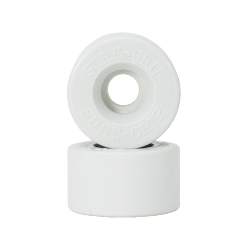 White Sure-Grip Velvet Quad Roller Skate Wheels from Rollerskatenation