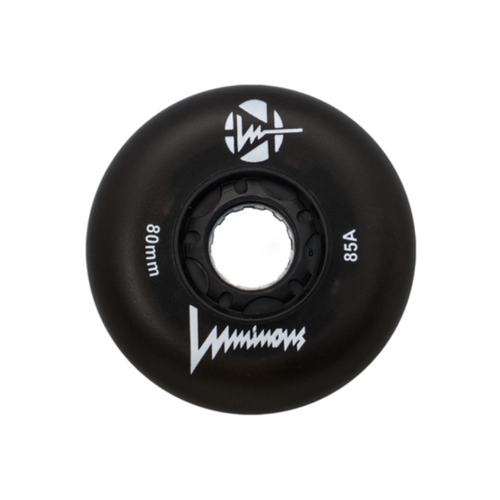 Black Luminous Light-Up Inline wheels 80 mm from Rollerskatenation