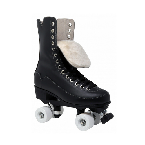 Front Facing VNLA Godfather Roller Skates with white wheels from Roller Skate Nation