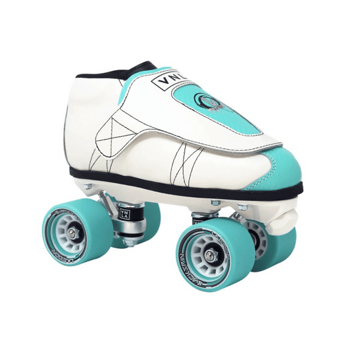 White VNLA Junior Lagoon Jam Skate with Jam Plug from Roller Skate Nation 